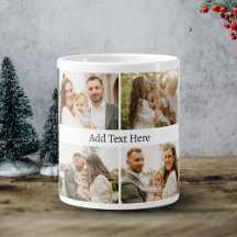 6 Colagem de Fotos - Texto Personalizado preto