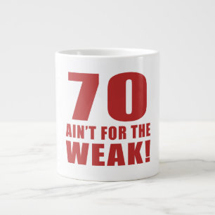 Caneca De Café Grande 70 de Aniversário Engraçado Presentes
