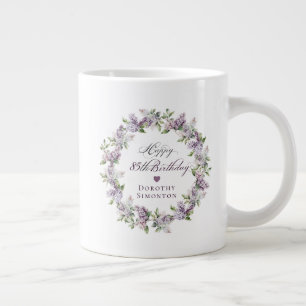 Caneca De Café Grande 85.º aniversário - Presente Roxo Lilac