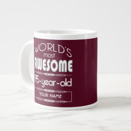 Caneca De Café Grande 95.º Aniversário do Mundo Melhor Vermelho Escuro F