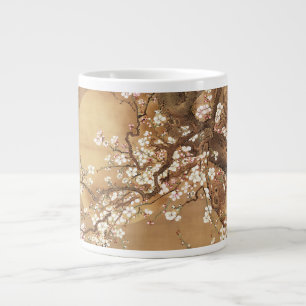 Caneca De Café Grande A ameixa japonesa floresce à lua