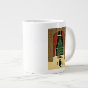 Caneca De Café Grande A Árvore de Natal