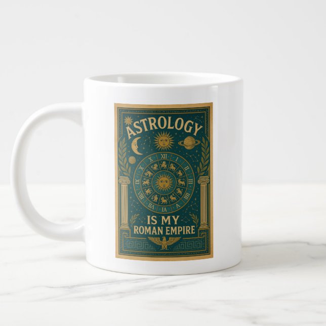Caneca De Café Grande A astrologia é o meu Império Romano (Esquerda)