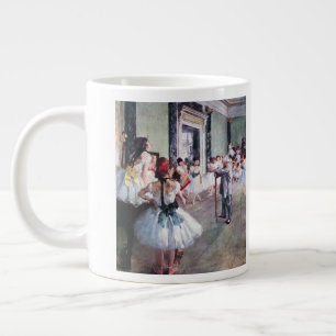 Caneca De Café Grande A Aula de Dança por Edgar Degas, Arte de Balé Anti