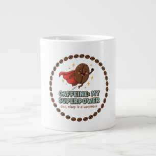 Caneca De Café Grande A Cafeína é Meu Superpoder
