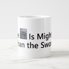 Caneca De Café Grande A Câmera É Mais Poderosa que a Espada