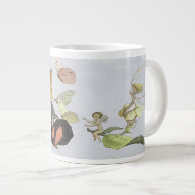 Caneca De Café Grande A Carruagem da Rainha Fada | Elf World (Frente Esquerda)