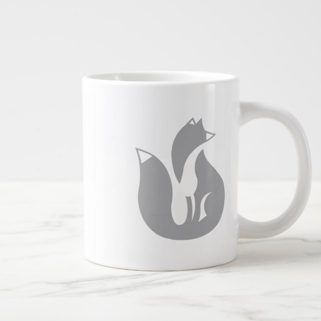 Caneca De Café Grande A Cinza Fox Mug (Direita)