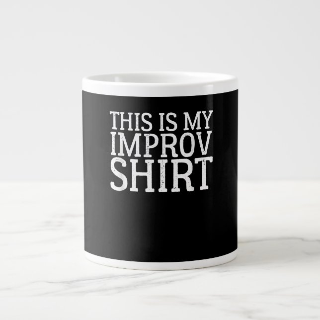 Caneca De Café Grande A Comédia Do Improv Atriz Agindo É Meu Improv (Frente)