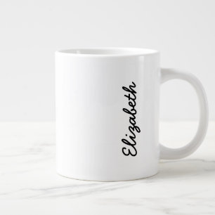 Caneca De Café Grande A Cor Sólida Branca Personaliza-A