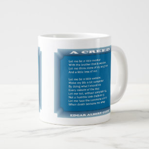 Caneca De Café Grande A Credo por Edgar Guest