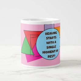 Caneca De Café Grande A CURA COMEÇA com um MOMENTO SOLTEIRO de REST!