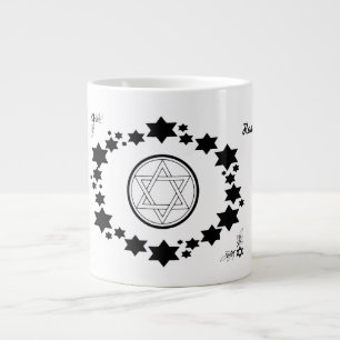 Caneca De Café Grande A estrela de David -
