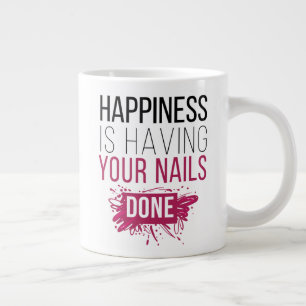 Caneca De Café Grande A Felicidade Bonita Está Fazendo Suas Unhas