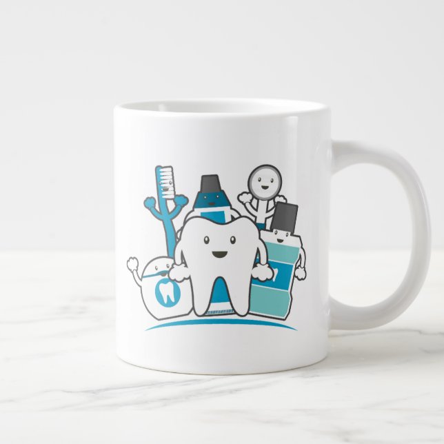 Caneca De Café Grande A gangue dos dentes limpos (Direita)