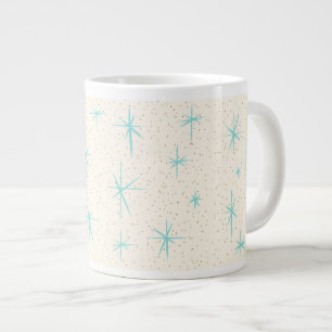 Caneca De Café Grande A Idade do Espaço Turquesa Starbursts Jumbo Mug