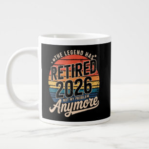 Caneca De Café Grande A Lenda se Aposentou 2026 Não é Mais Meu Problema 