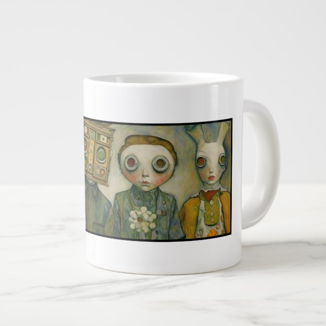 Caneca De Café Grande A little Crazy (Frente Esquerda)