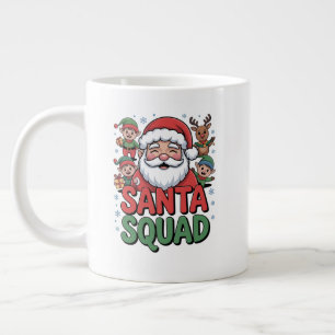 Caneca De Café Grande A Má Influência do Papai Noel (Esquadrão do Papai