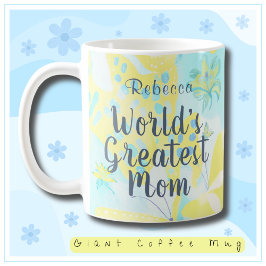 Caneca De Café Grande A maior mãe do mundo misturada de mídia flexível