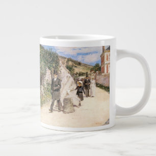 Caneca De Café Grande A Marcha Nupcial de Robinson, Recém-Casados Antigo