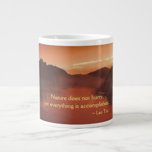 Caneca De Café Grande A natureza não apressa o Jumbo Mug