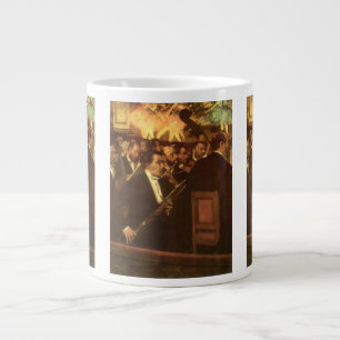 Caneca De Café Grande A Orquestra de Ópera de Edgar Degas, Vintage Art