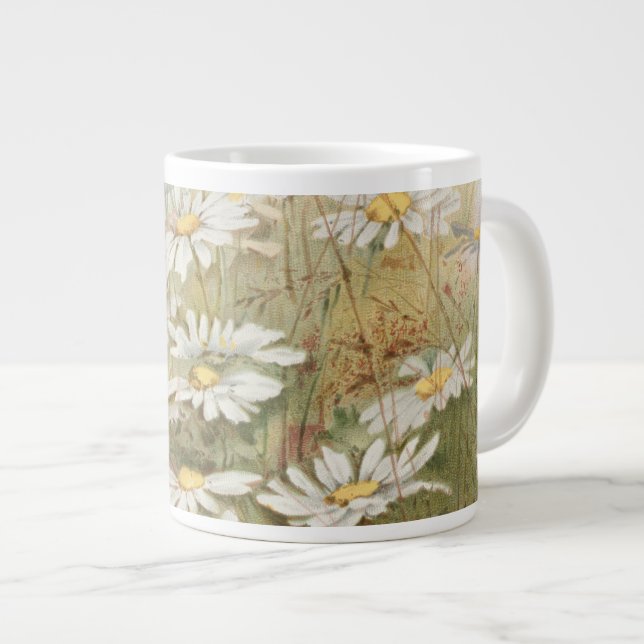 Caneca De Café Grande "A Páscoa Traz a Primavera Florescente"  (Frente Esquerda)
