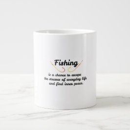 Caneca De Café Grande A pesca é uma oportunidade de escapar às pressões 