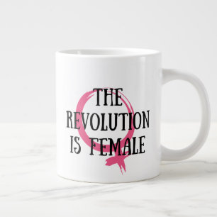 Caneca De Café Grande A Revolução é Mulher