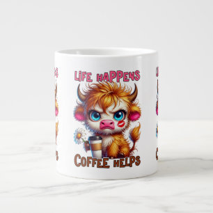 Caneca De Café Grande A Vida Acontece Café Ajuda