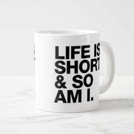 Caneca De Café Grande A vida é curta e eu sou engraçada citando