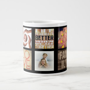 Caneca De Café Grande "A vida é melhor quando estamos juntos" 7 Fotos qu