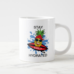 Caneca De Café Grande Abacate de Surf Divertido