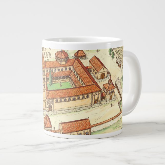 Caneca De Café Grande Abadia do Romanesque. Modelo (Frente Esquerda)