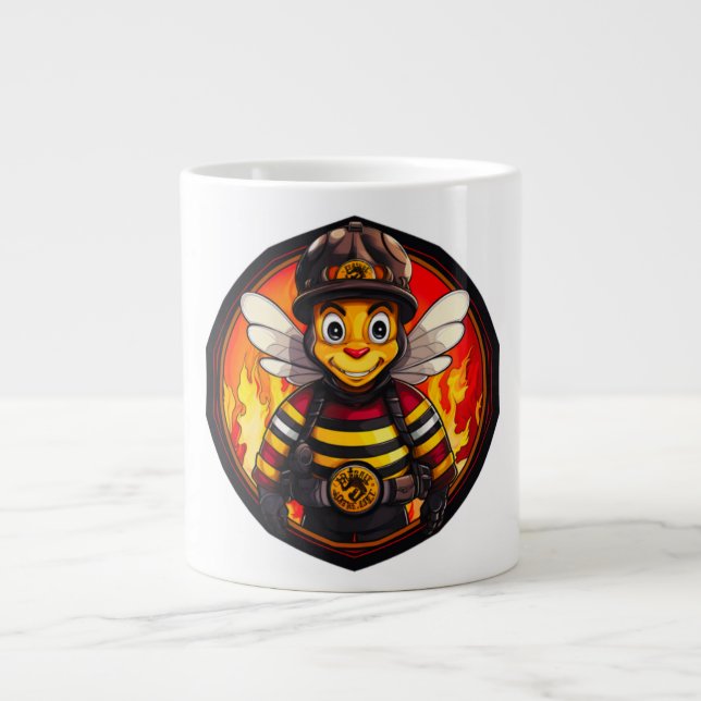 Caneca De Café Grande Abelha de bombeiro (Frente)