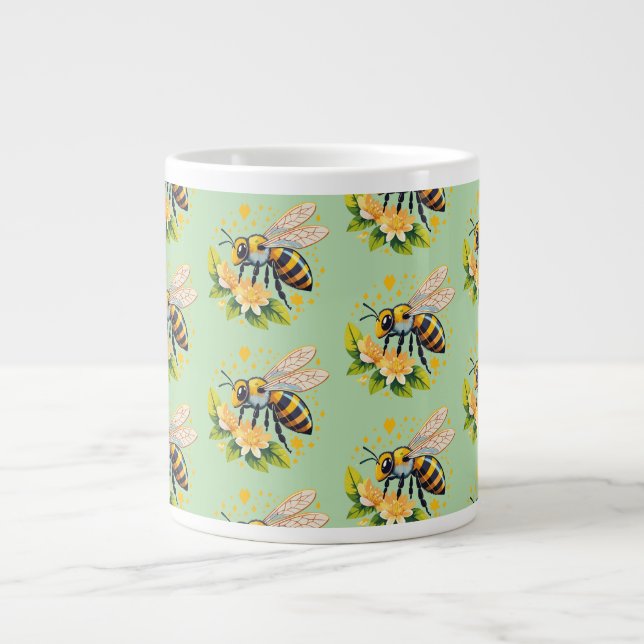 Caneca De Café Grande Abelha-europeia (Frente)