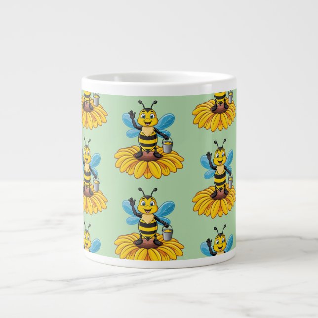 Caneca De Café Grande abelha-europeia (Frente)