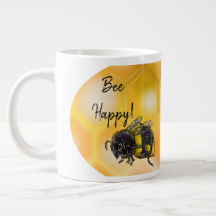 Caneca De Café Grande Abelhas Felizes