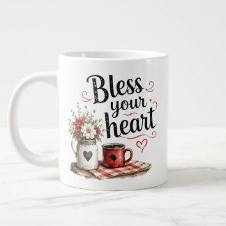 Caneca De Café Grande Abençoe Seu Coração