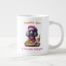 Caneca De Café Grande Abóboras, Especiarias e Poodle Delight