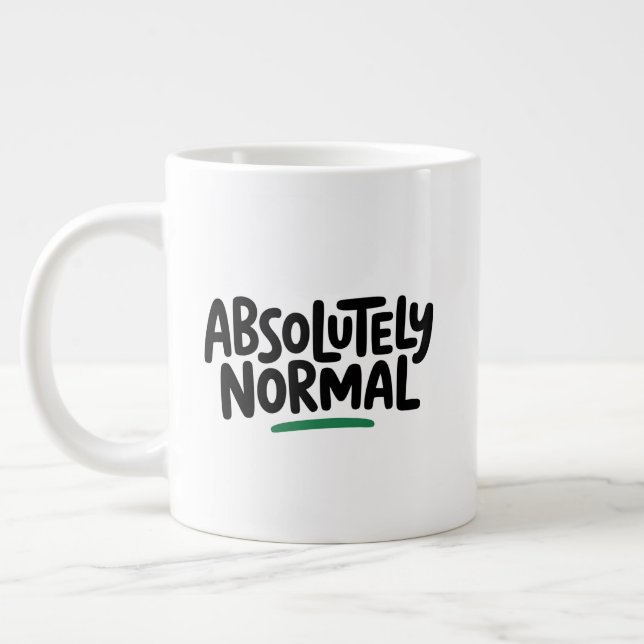 Caneca De Café Grande Absolutely Normal (Esquerda)