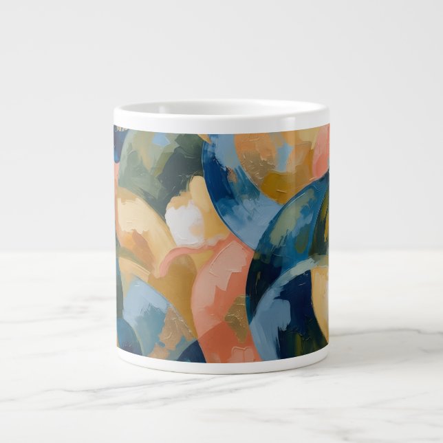 Caneca De Café Grande Abstrato (Frente)