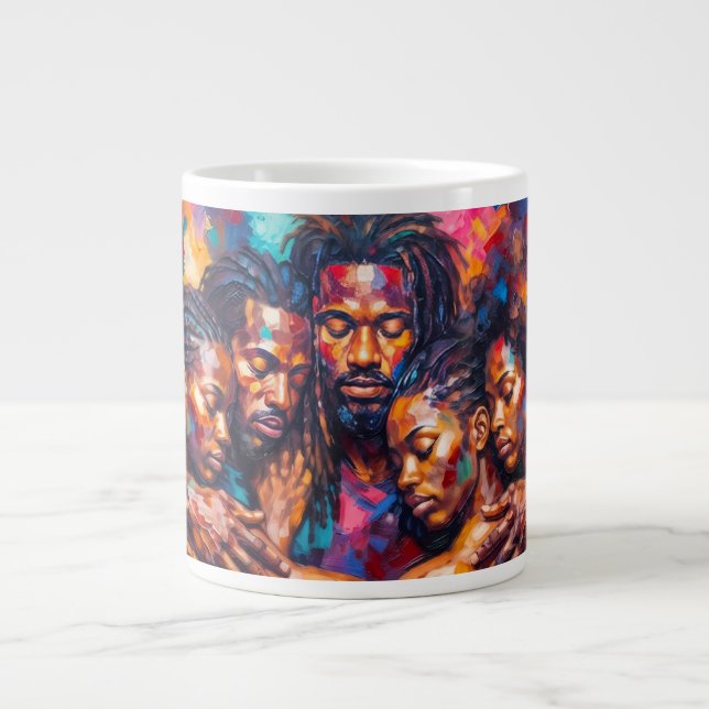 Caneca De Café Grande Abstrato (Frente)
