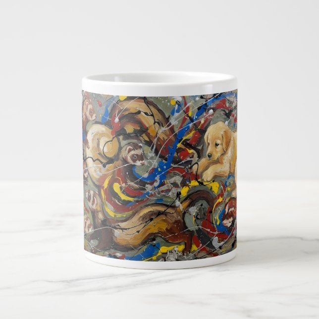 Caneca De Café Grande Abstrato (Frente)