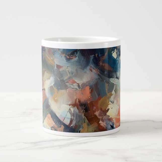 Caneca De Café Grande Abstrato  (Frente)