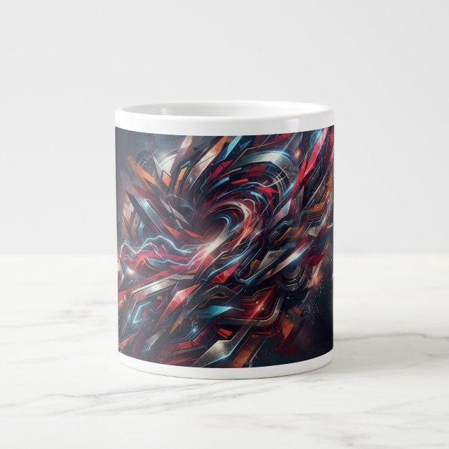 Caneca De Café Grande Abstrato (Frente)