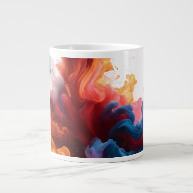 Caneca De Café Grande Abstrato - Design de Mug Jumbo (Frente)
