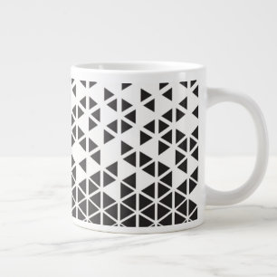 Caneca De Café Grande Abstrato Geométrico Design