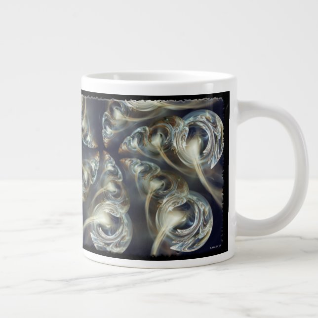 Caneca De Café Grande Abstrato inicial (Direita)